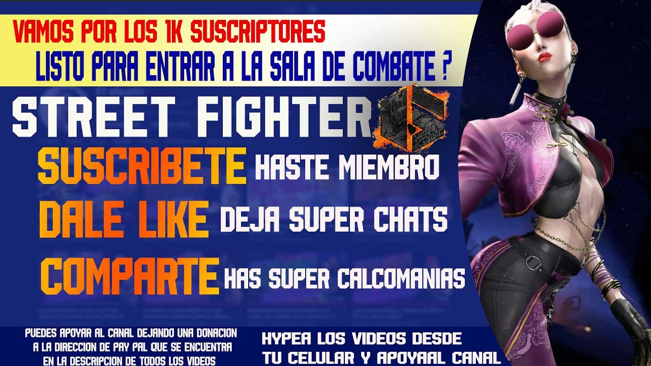 Hoy de nuevo aqui en las salas de SF6 mas chismosas y pleitistas de todo YT ven a pasarla chido !!!