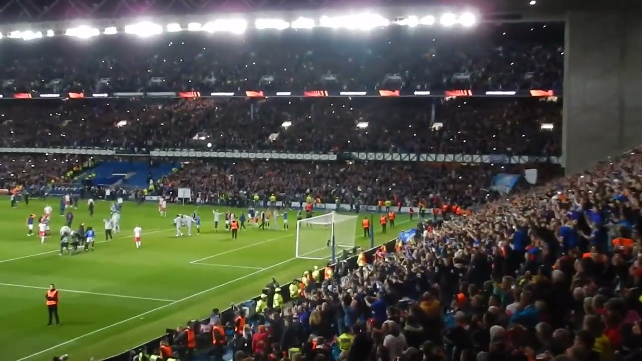 Rangers 3 RB Leipzig 1 - Europa League Semi 2nd leg - Celebrations