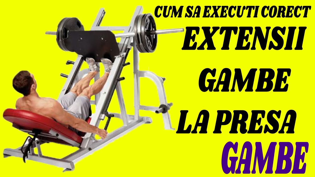 Extensii gambe la presa - Cum sa executi corect !