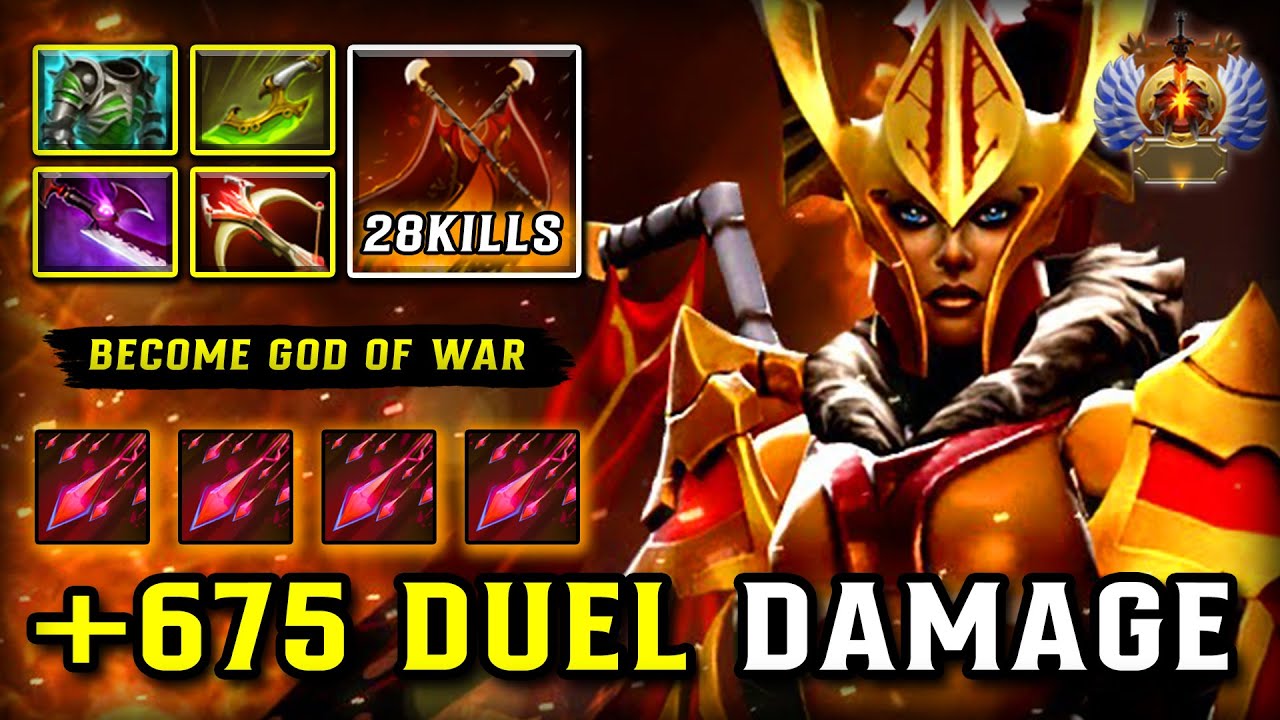 +675 DUEL DAMAGE GOD OF WAR Legion Commander 28Kills | Silver Edge + Daedalus Build | 7.38c DOTA 2