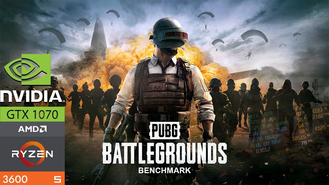 Ryzen 5 3600 + GTX  1070 | PUBG PC Benchmark (2025) | Low / High Settings