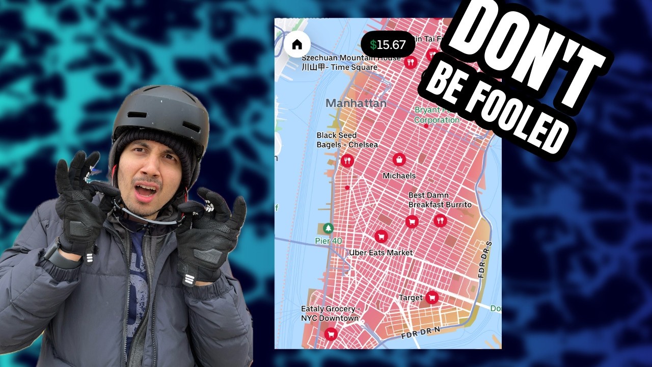 Доставка еды на электросамокатах Uber Eats в Нью-Йорке: поездки и уклонение от них.