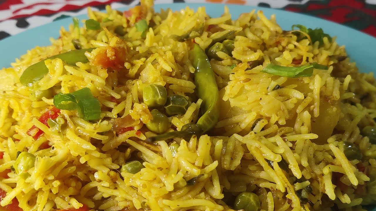 Mix Veg Pulao recipe | Vegetable pulao recipe | by OneStar24 #lunchboxrecipe 