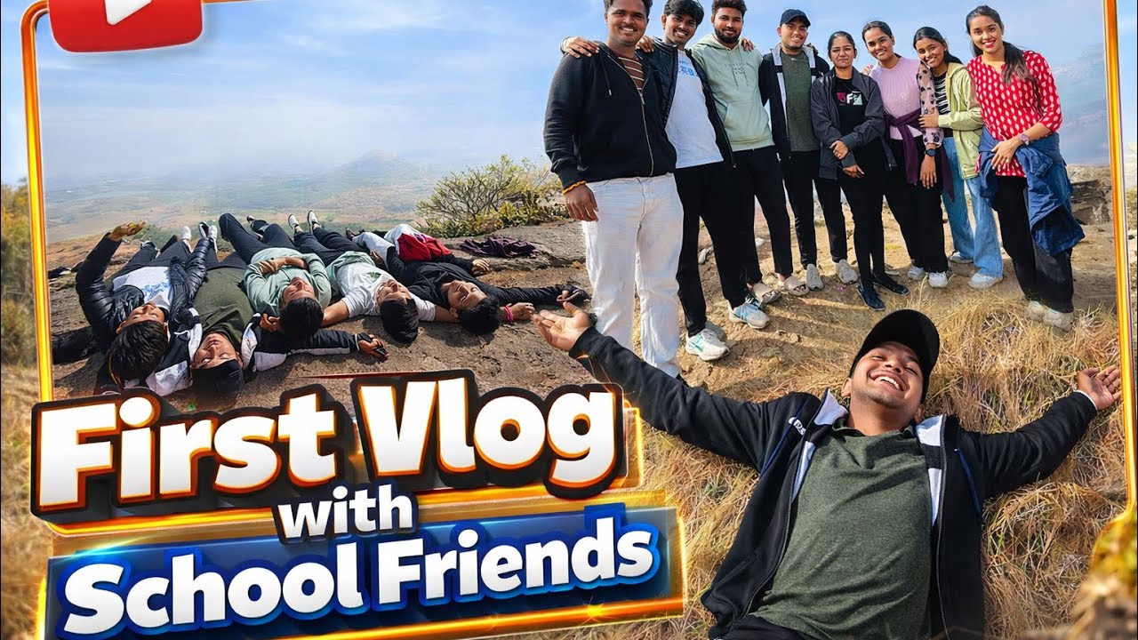 First Vlog | Tracking With School Buddies | Ramshej Fort Nashik 🏔️⛺️