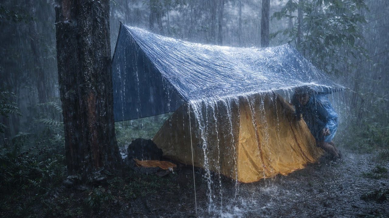💯Camping HUJAN DERAS | CAMPING SURVIVAL NYATA