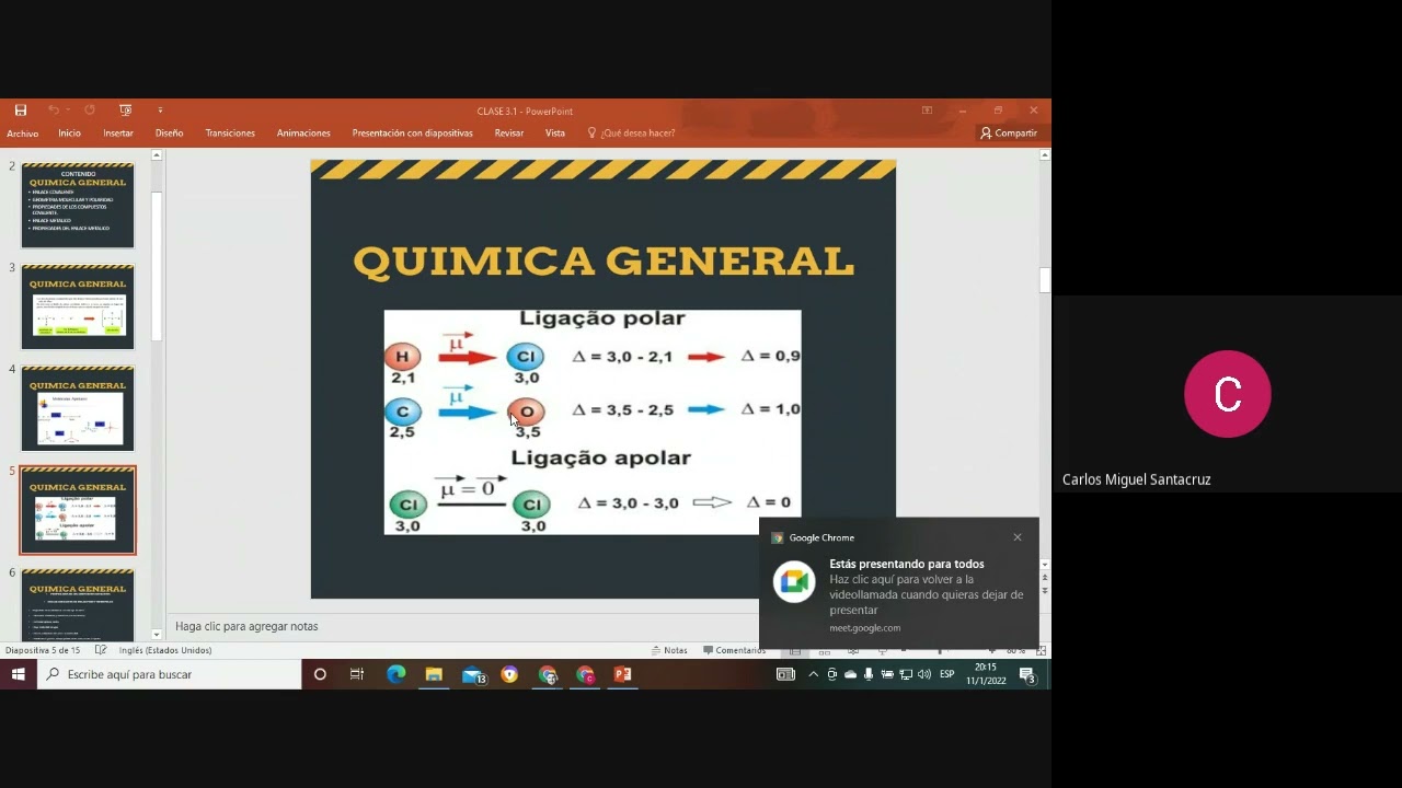 CLASE DE QUÍMICA  GENERAL