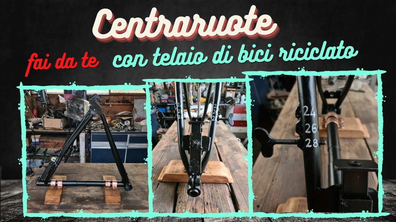 Centraruote fai da te con telaio di bicicletta