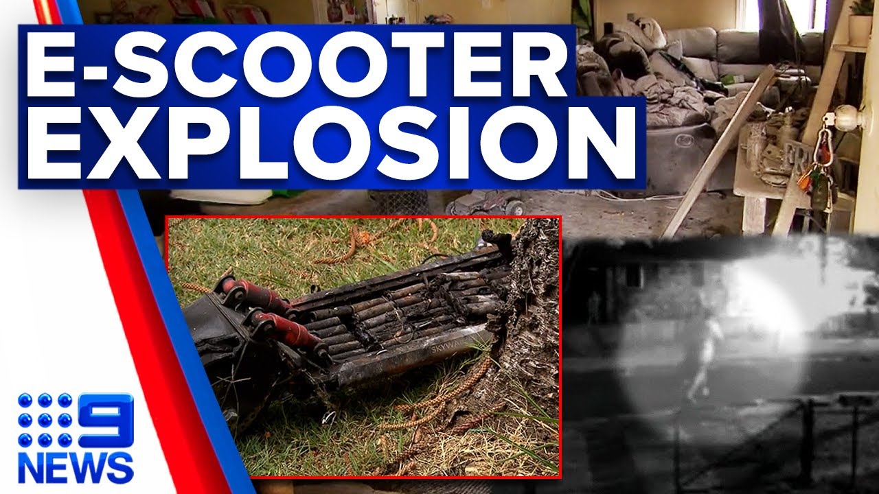 Hero neighbour rescues family&rsquo;s home after e-scooter explodes in Brisbane | 9 News Australia