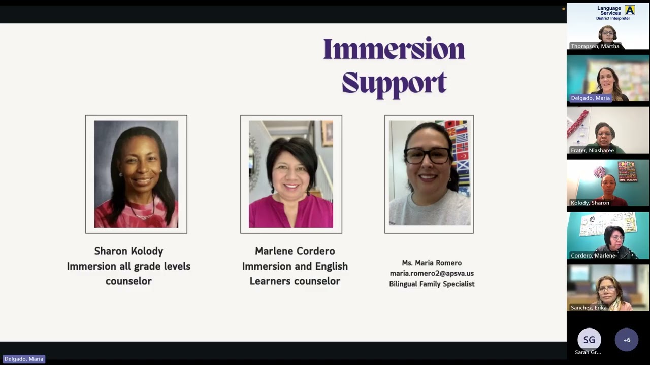 Dual Language Virtual Information Session