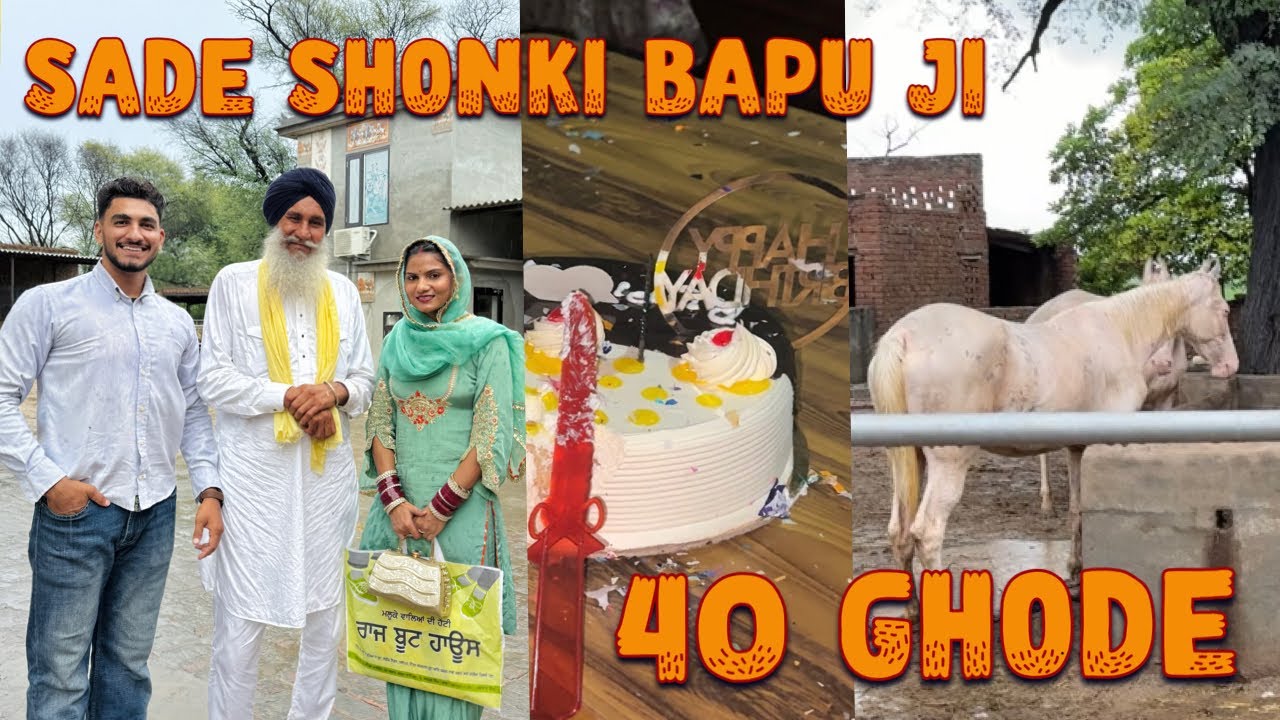 shonki bapu😇 busy day / bapu ji kol kinne ghode te kehde kehde shonk♥️ #family #shonkpunjabde #vlog 