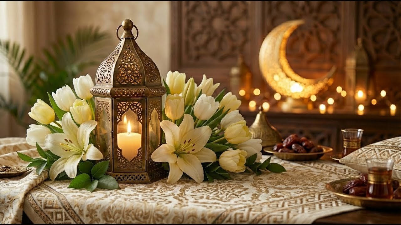 Ramadan Ambience Screensaver | 2026 خلفية رمضان مبارك Elegant Crescent Moon خلفية شاشة للملف