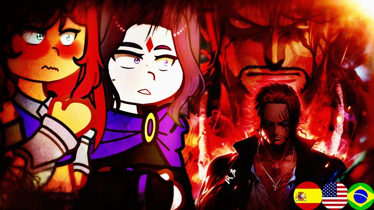 🇺🇸🇧🇷🇪🇸 Teen Titans Go React to Robin as Shanks – Gacha React