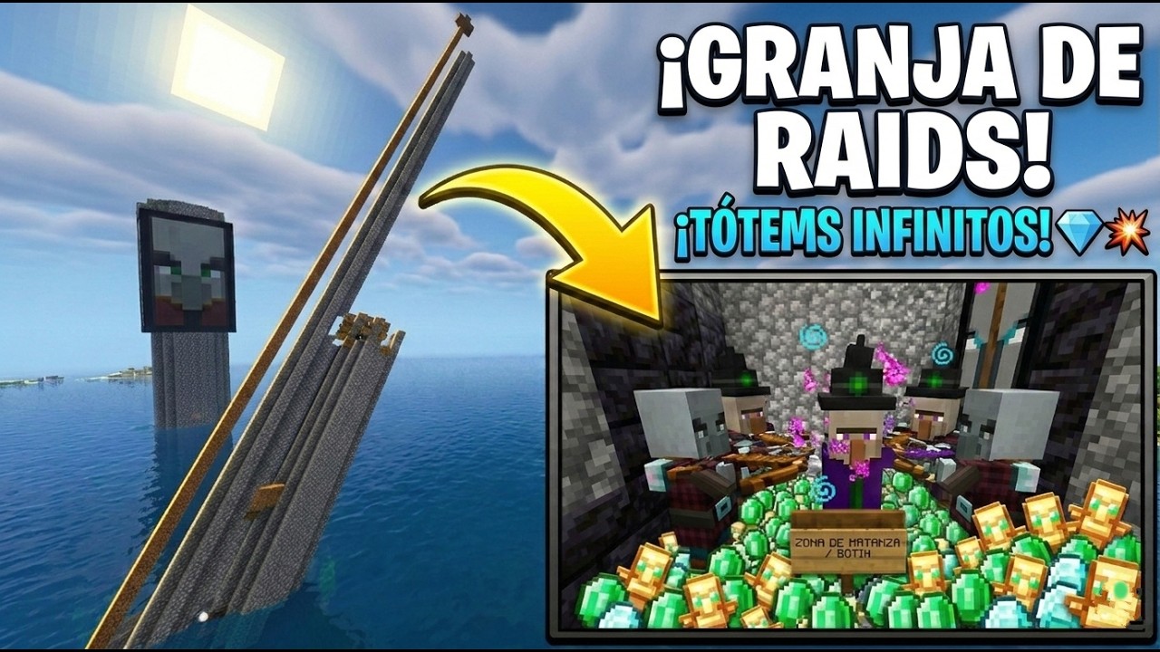 Tutorial Granja de Raids 1.21 | Esmeraldas y Tótems ILIMITADOS | Minecraft Java