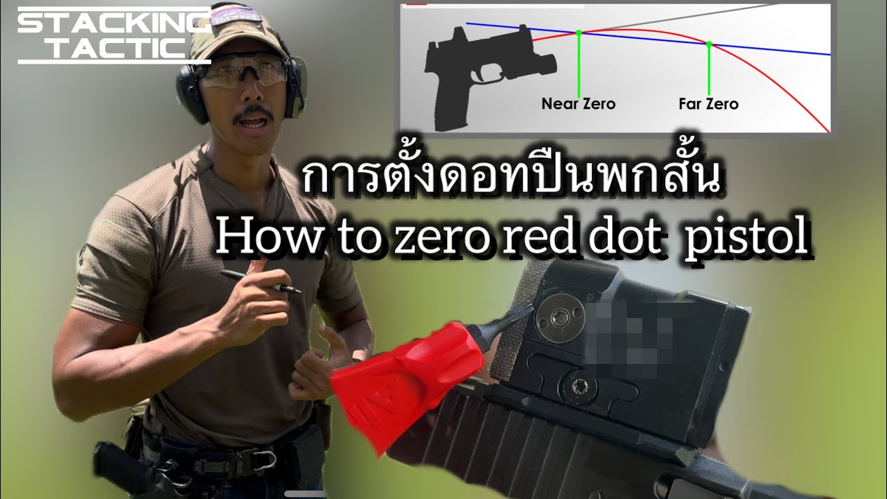 การตั้งอุปกรณ์ช่วยเล็งปืนพกสั้น | Zero optic pistol