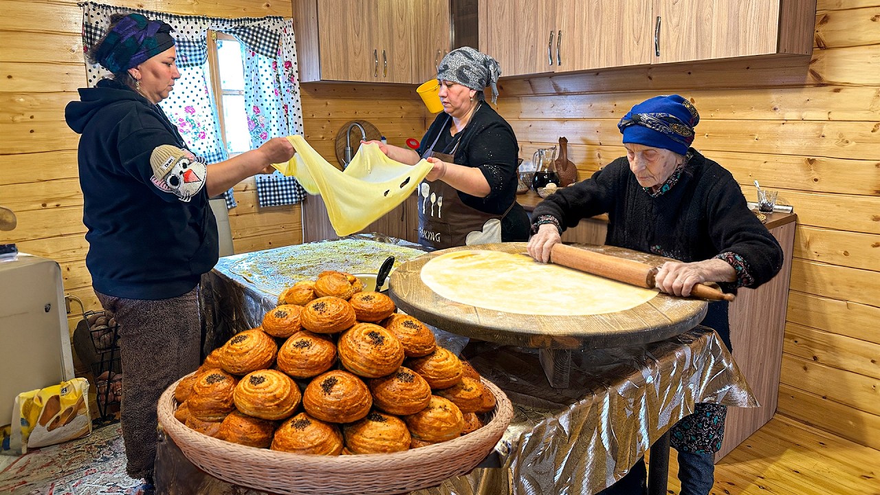 Деревенская жизнь 94-летней бабушки | Она приготовила вкуснейший гогал вместе со своими дочерьми