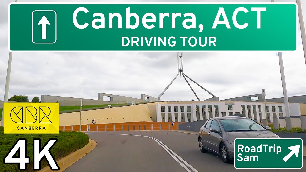 Canberra City Driving Tour - Australian Capital Territory - Ambient Audio / POV