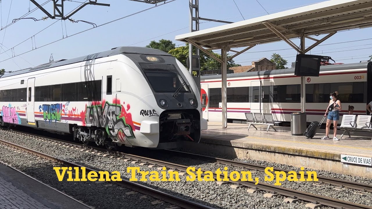 Short Walks Around Villena Train Station, Valencian Community of Spain 🇪🇸 in 4K