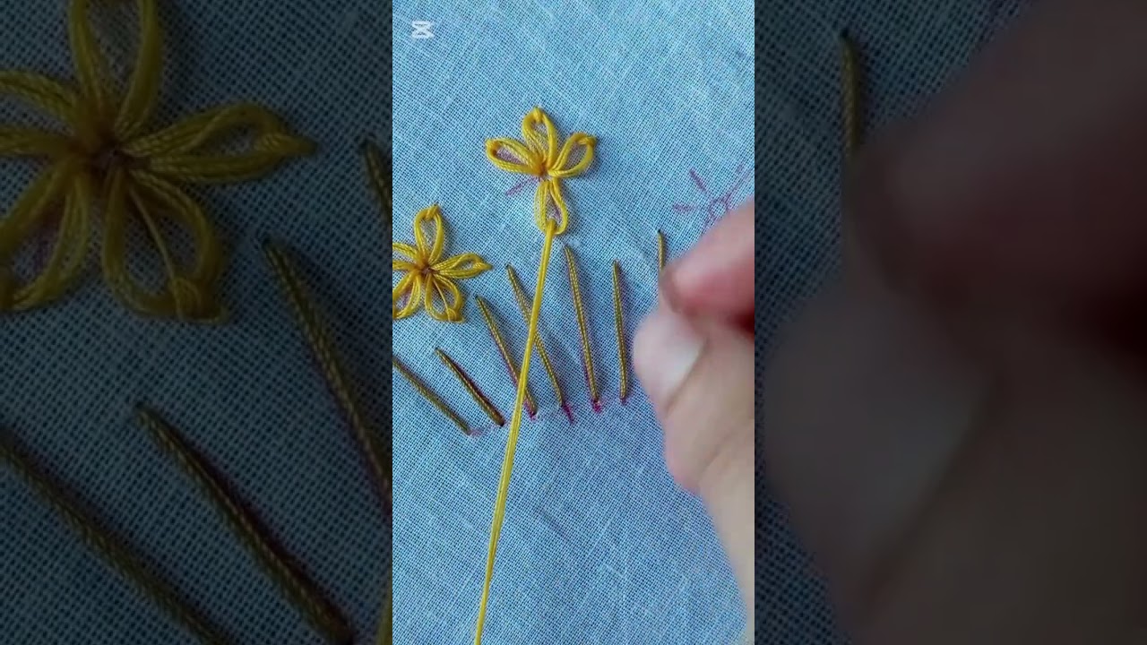 সিম্পল এমব্রয়ডারি ডিজাইন🌞😐 #foryou #embroiderylover #embroiderydesign #viralvideo 