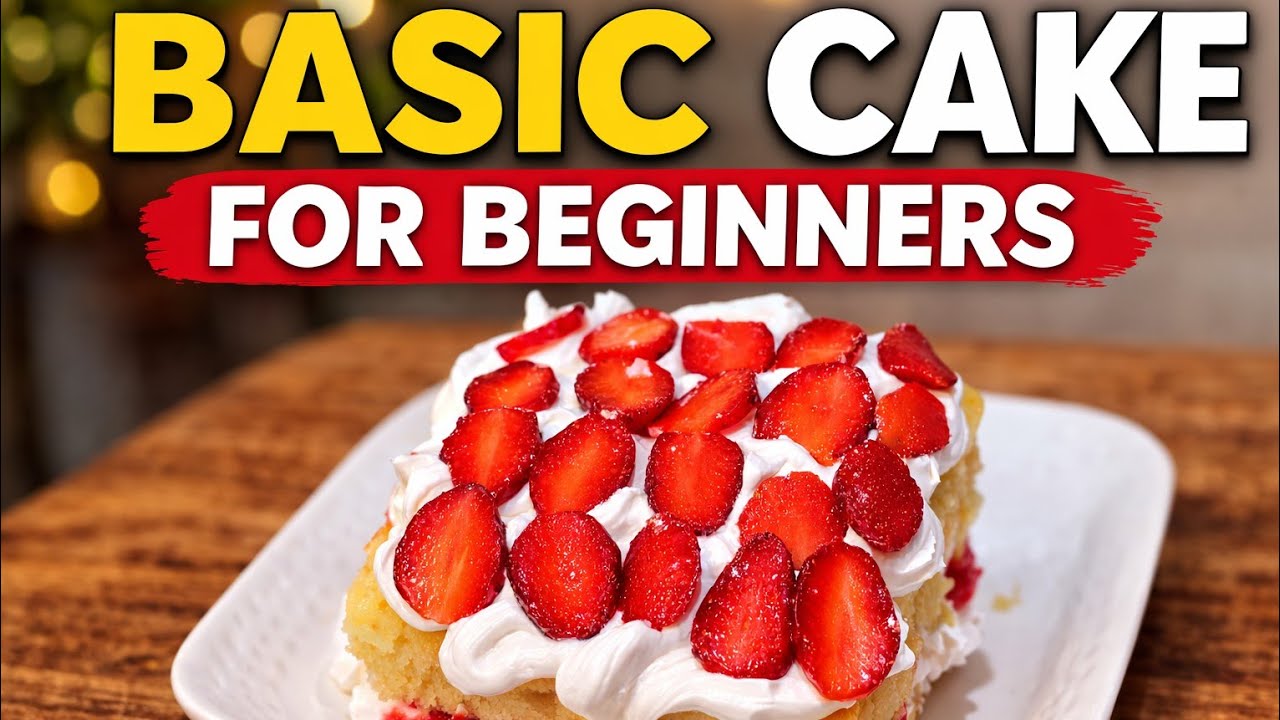 Basic Cake for Beginners 🍰 | Easy Soft Eggless Cake Recipe