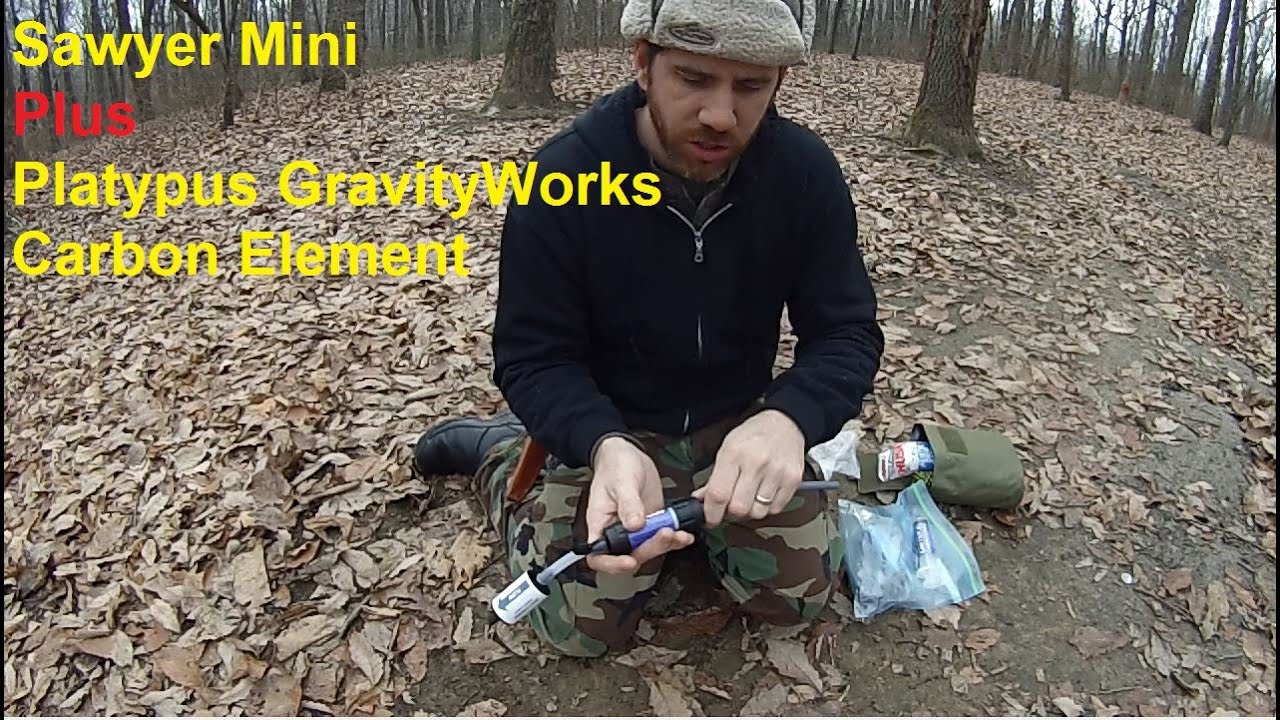 Inexpensive Water Filtration Sawyer Mini and Gravity works Carbon Filters