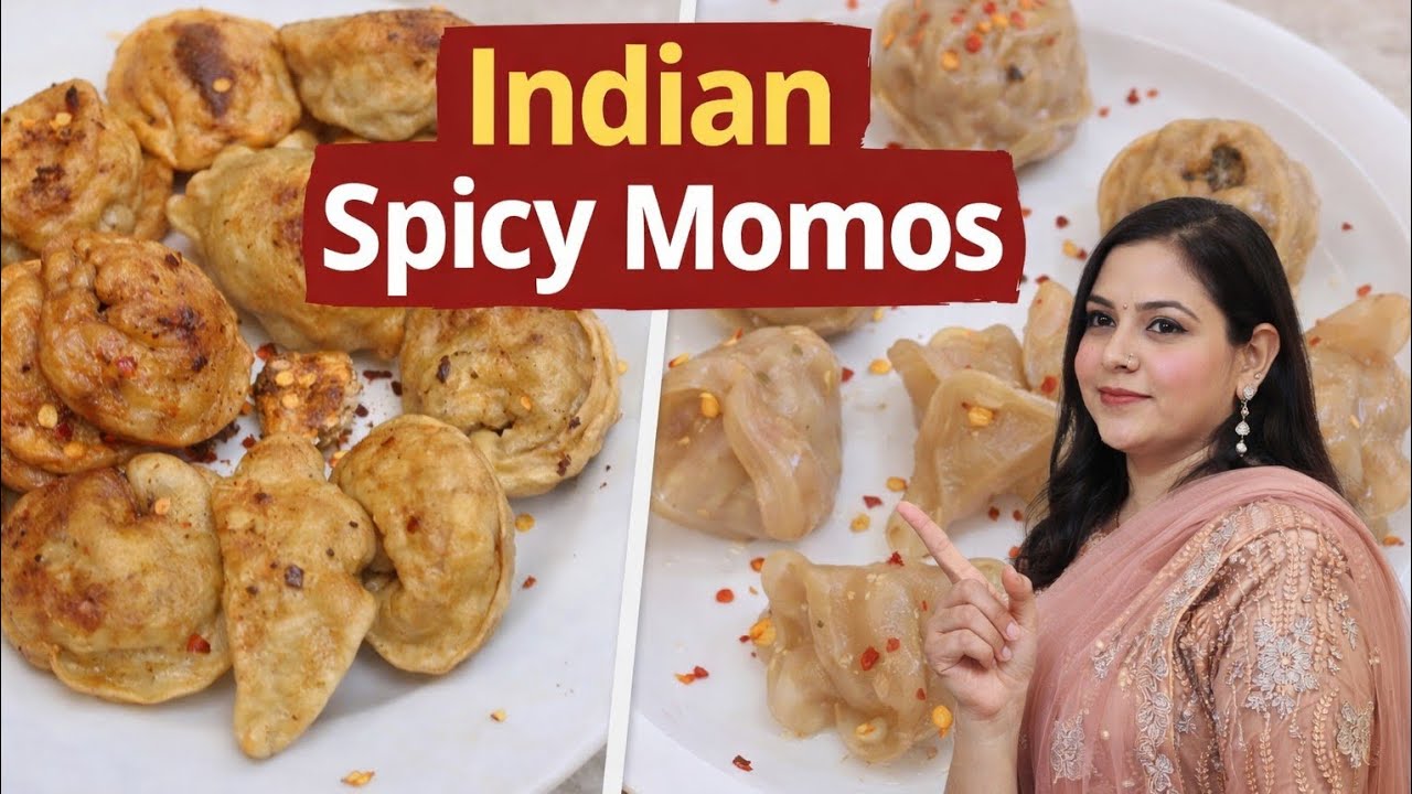 Easy home made momos steam and fry dono tareeko se