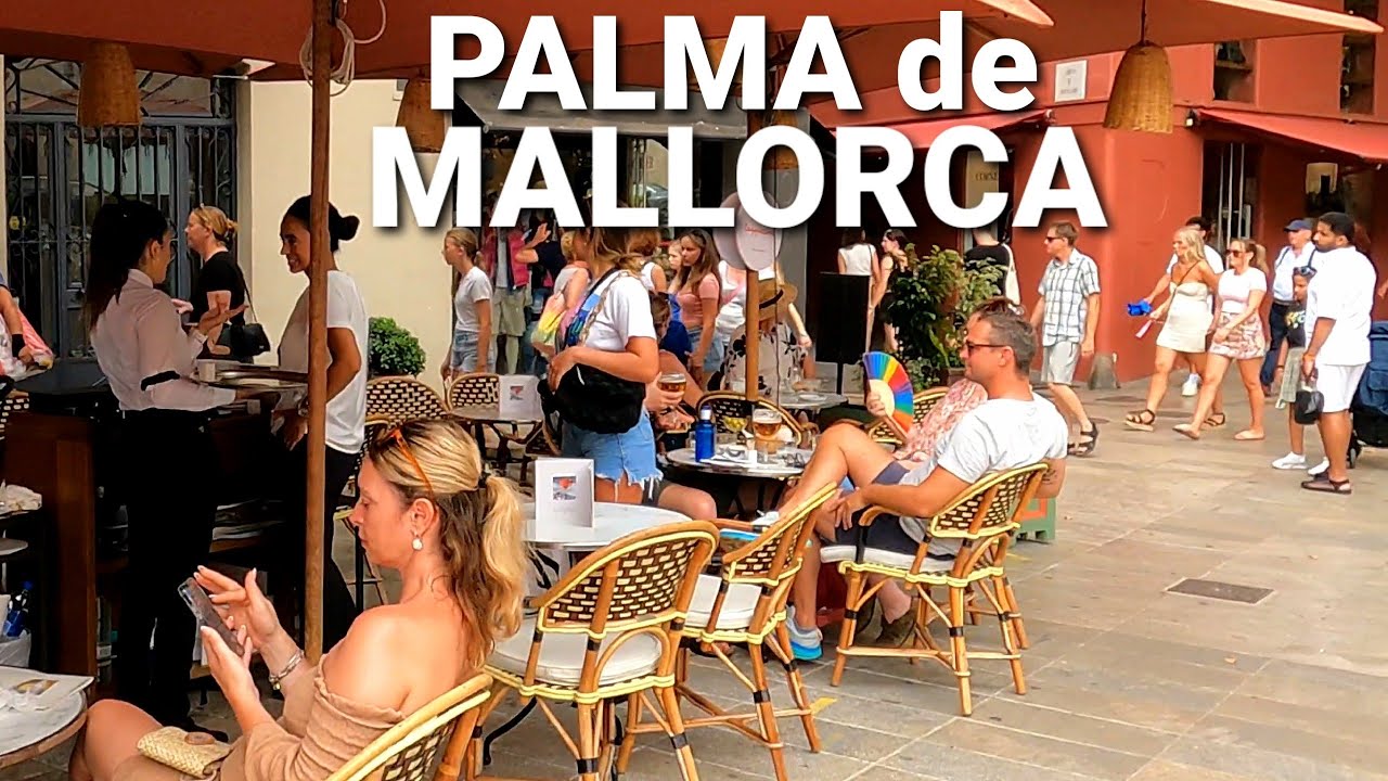🇪🇦Summer vibe in PALMA de MALLORCA, Spain | 4K Tourist area tour in july '23