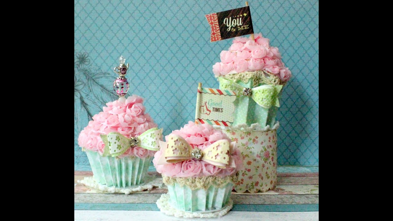 Tutorial - Shabby Faux Cupcakes | How to do | Handmade