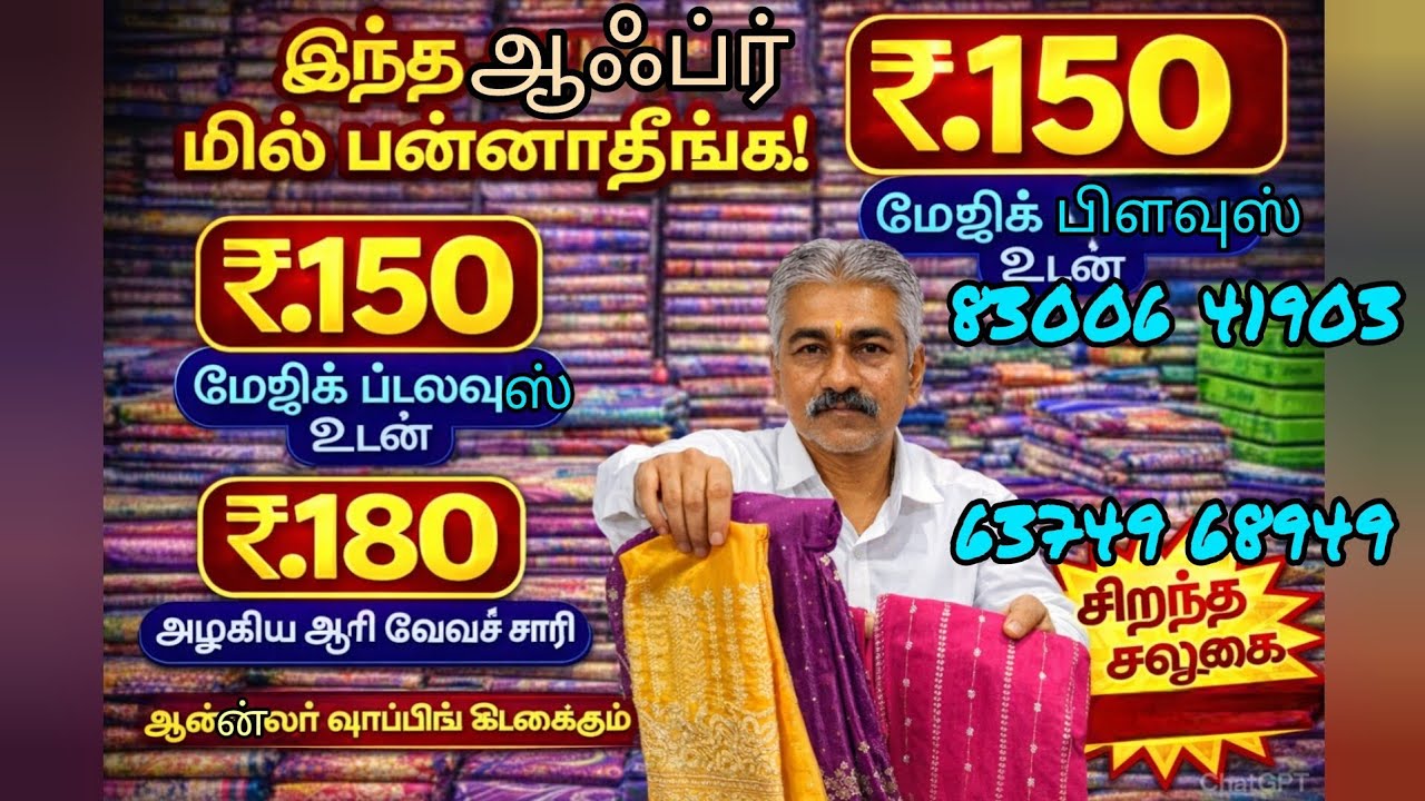 👉 மதுரையிலேயே சூரத் சேலைகள் 😲 | குறைந்த விலையில் ட்ரெண்டிங் கலெக்ஷன்@maduraimyile 