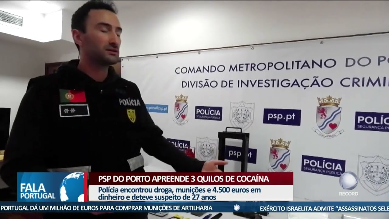 PSP do Porto apreende 3 quilos de cocaína