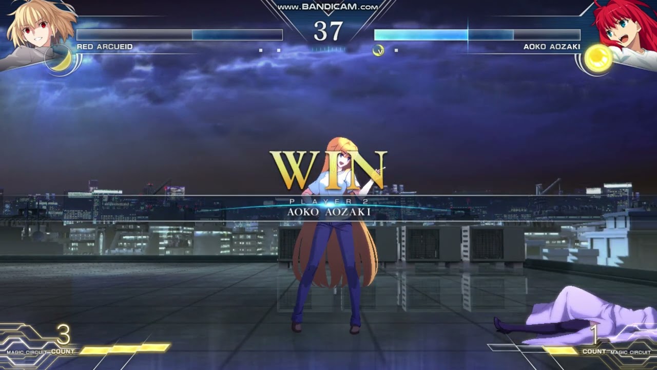karshuna(warc) vs miss blue(aoko)
