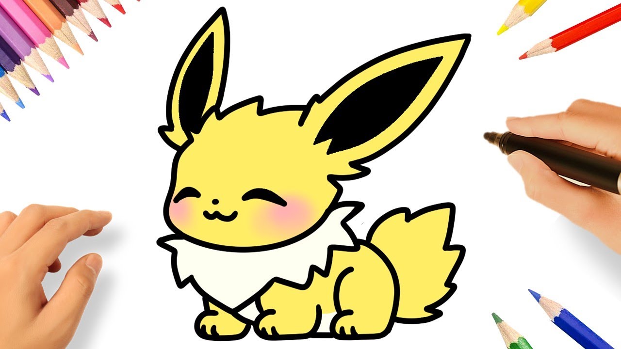 CÓMO DIBUJAR A JOLTEON KAWAII FACIL PASO A PASO ⚡ | POKÉMON