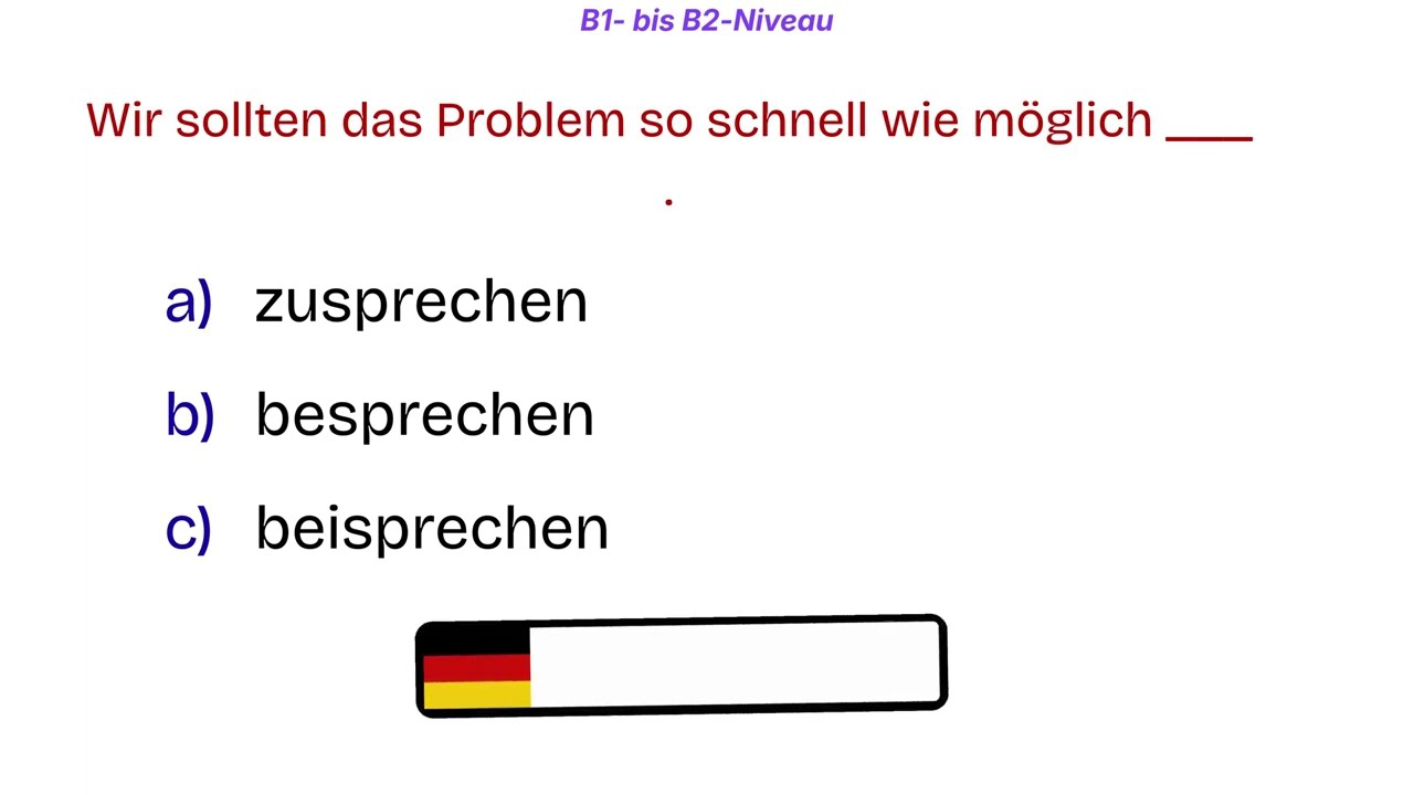 Deutsch Grammatik Test B1 - B2