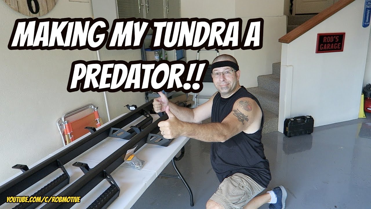 Tundra step install for more aggressive look!