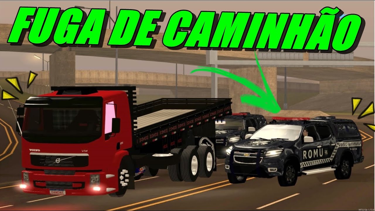 DEI FUGA NA POLÍCIA DE CAMINHÃO NO GTA MTA  |  FUI PRESO?