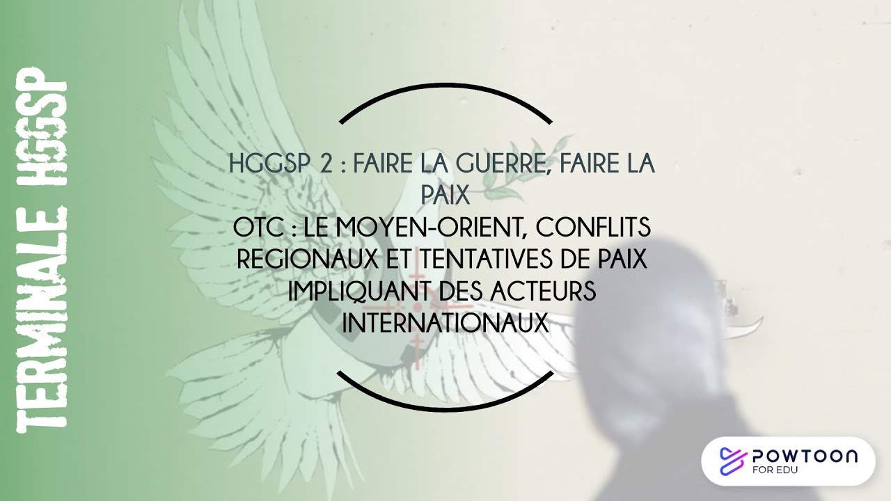 Terminale HGGSP Le Moyen Orient, conflits régionaux et tentatives de paix