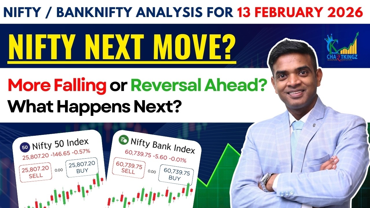 Nifty Live Analysis for 13 February 2026 | More Falling or Reversal Ahead?  What Happens Next?