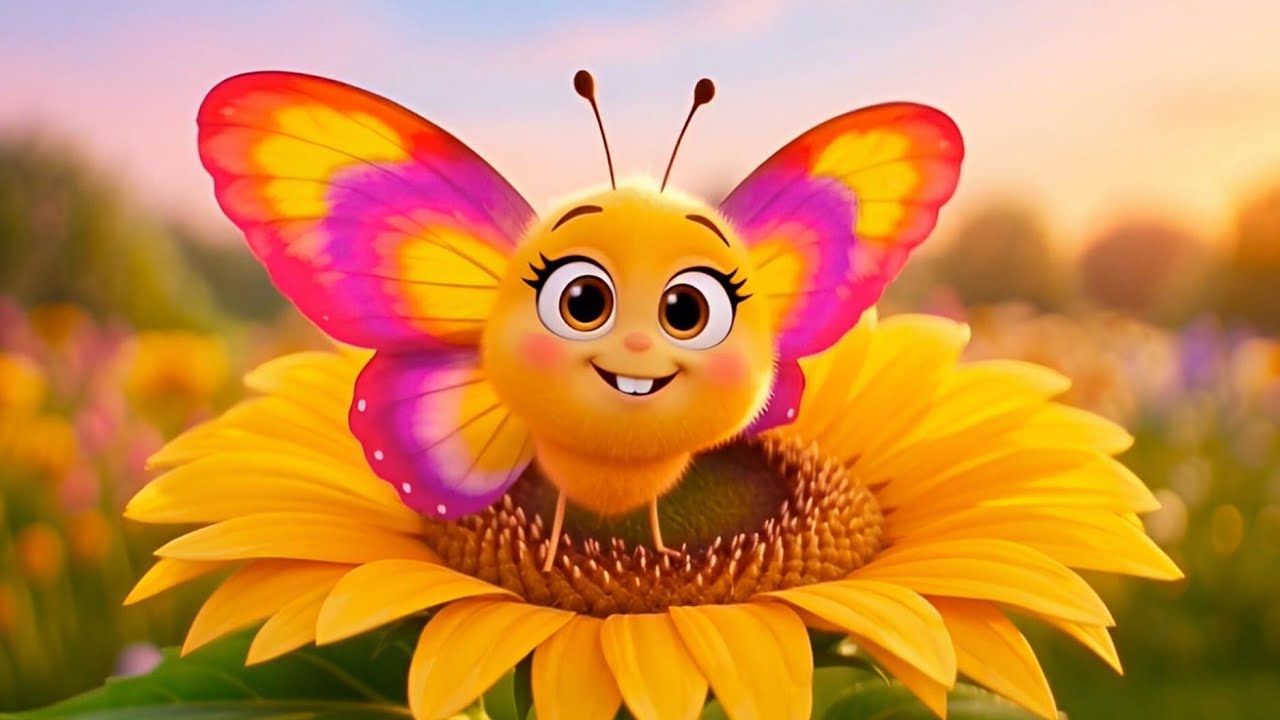 Little Baby Butterfly 🦋✨ | Cute 3D Cartoon Song for Kids (Fun to Bedtime!)