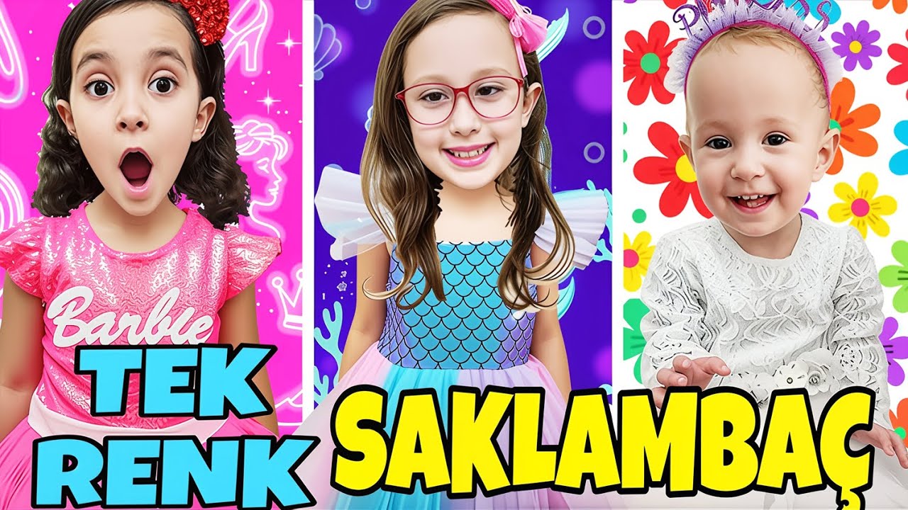 BAHAR BANU ALYA VE ASEL MİRA İLE TEK RENK SAKLAMBAÇ !!