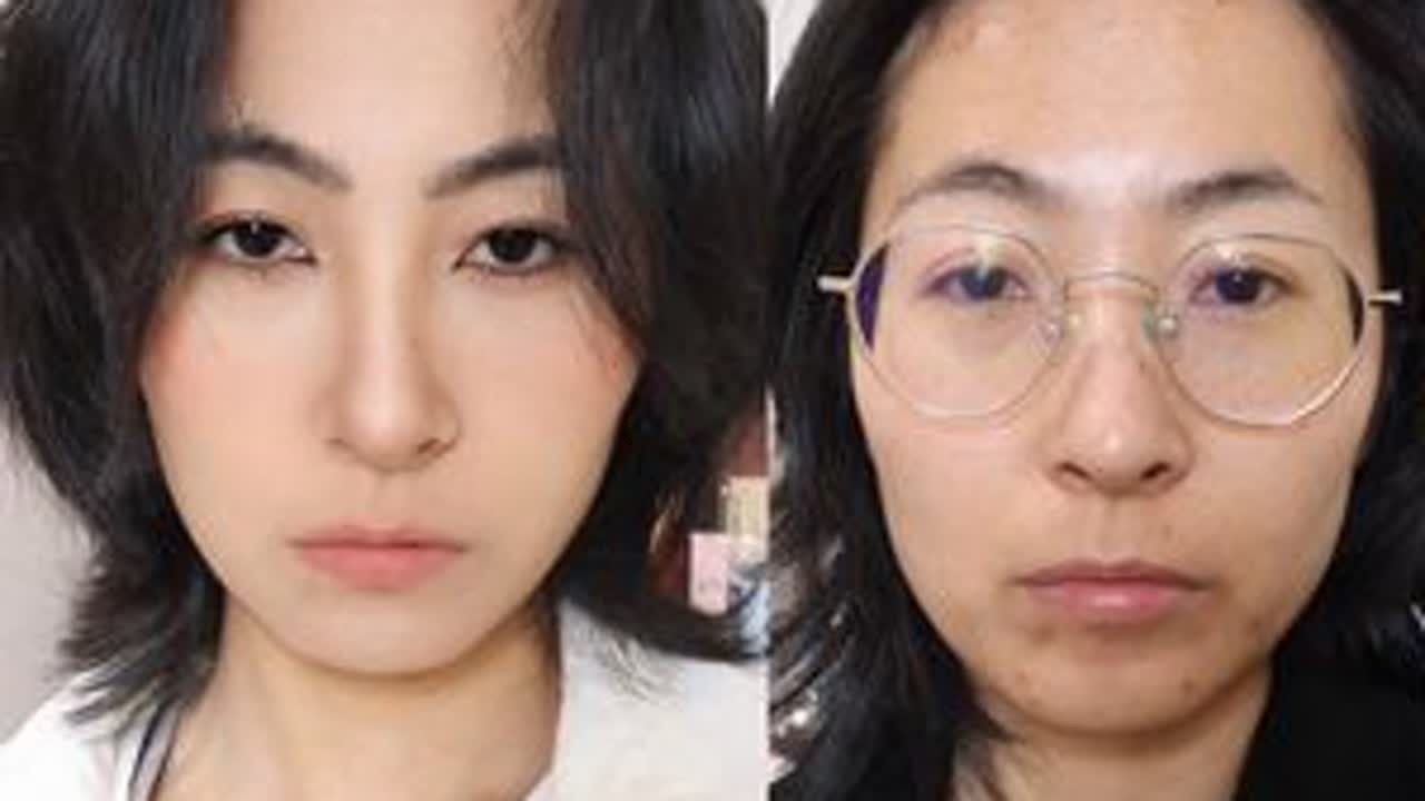不爱网红妆的适合看我的视频 #原相机 #普通人化妆 #妆前妆后  一个很简单又有气色的妆