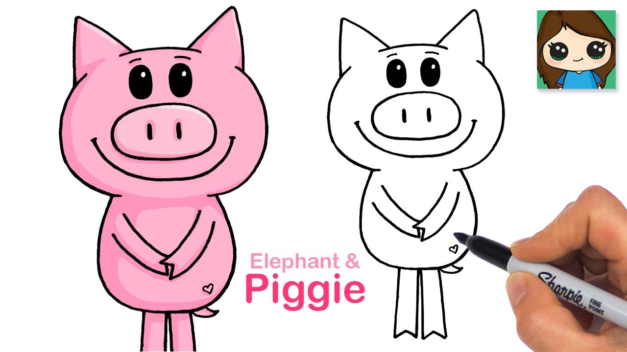 How to Draw a Pig Easy 🐷 Elephant and Piggie