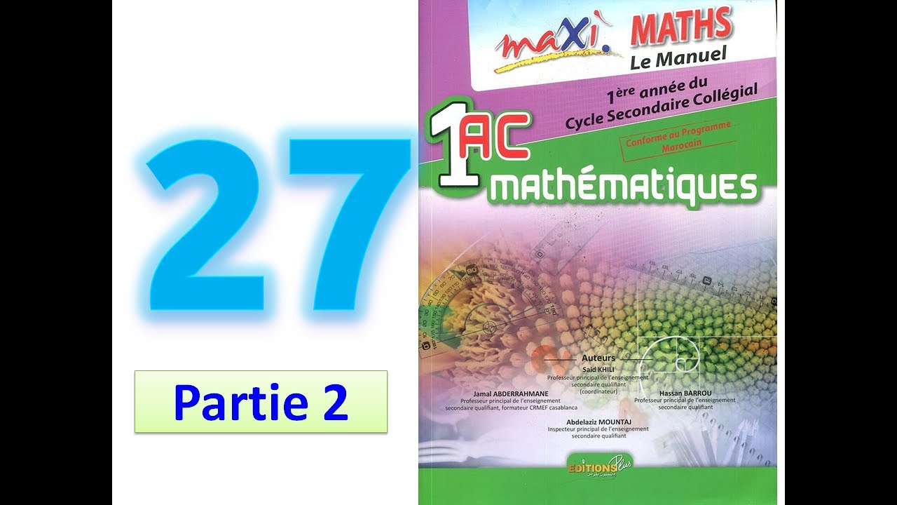 Maxi mathematique 1AC page  27 partie 2 Notions géométriques de base