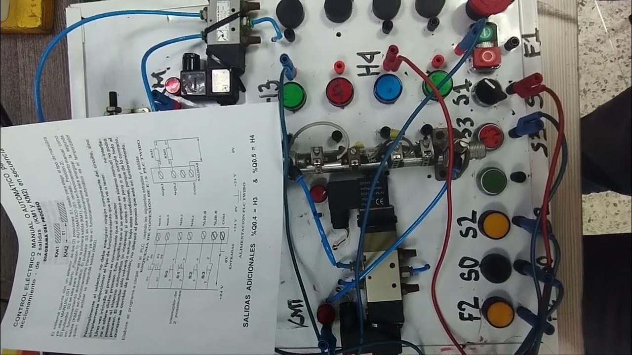 CONTROL ELÉCTRICO  MANUAL  O AUTOMÁTICO  KM1 KM2 PLC LADDER  PROGRAMACIÓN DE PLC SIMULACIÓN  DE PLC
