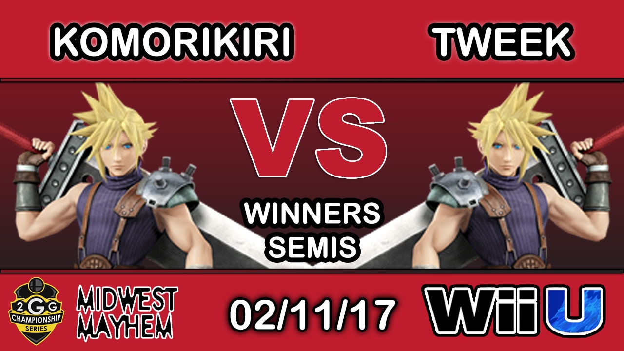 2GGC: Midwest Mayhem - 2GG | komorikiri (Cloud) Vs. P1 | Tweek (Cloud) Winners Semis - Smash Wii U