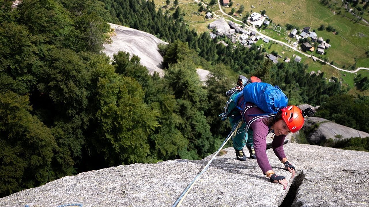 Ein Traum aus Granit! Runouts in Platten und breite Risse im Val di Mello