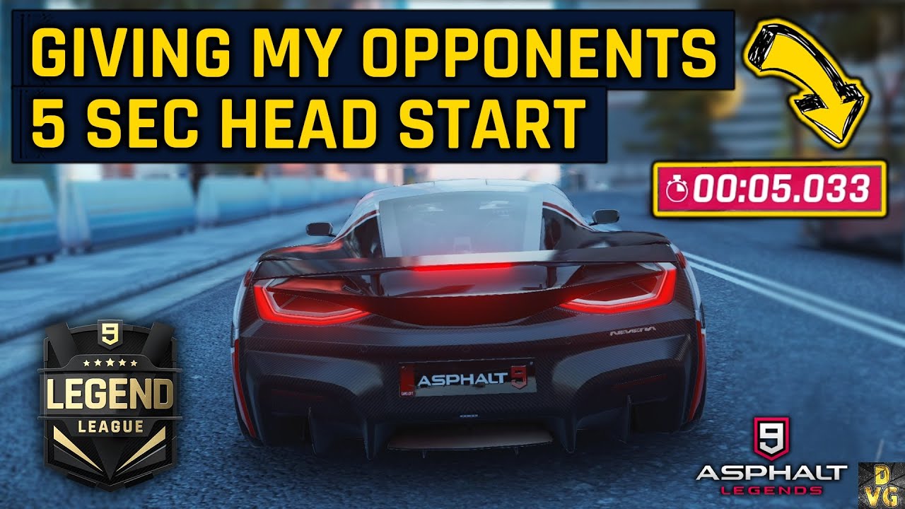Asphalt 9 Legend League but I GIVE my opponents A 5 SECONDS HEAD START