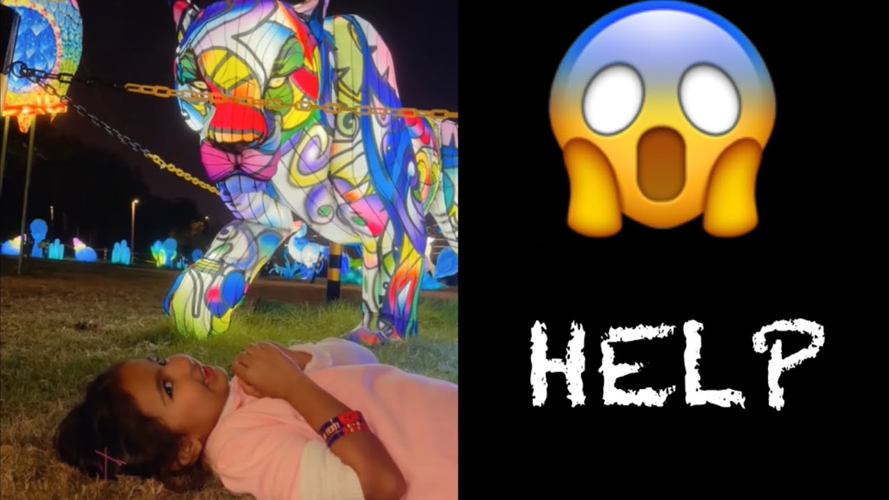Lantern Animals Came Alive 😱| They Attacked Abeesha! 🐾🔥 #lanternfestival #visitqatar #familyvlog