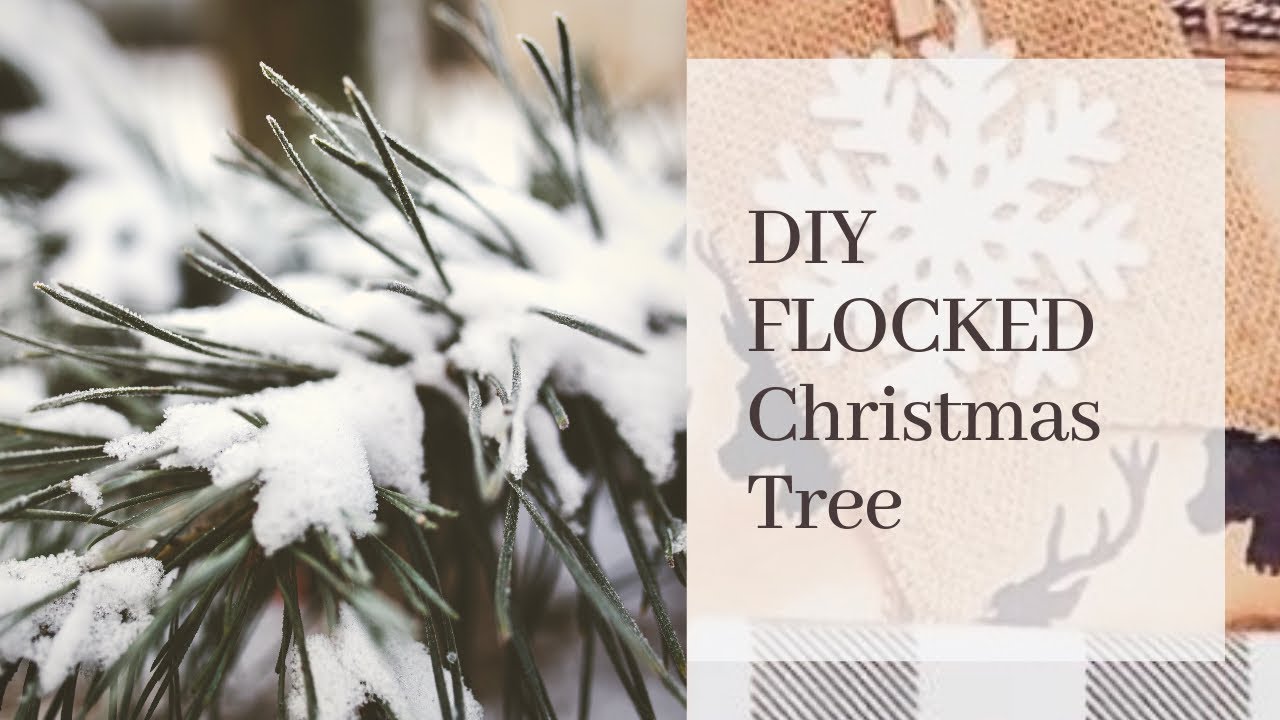 DIY Flocked Christmas Tree Tutorial ♡ MissJustinaMarie