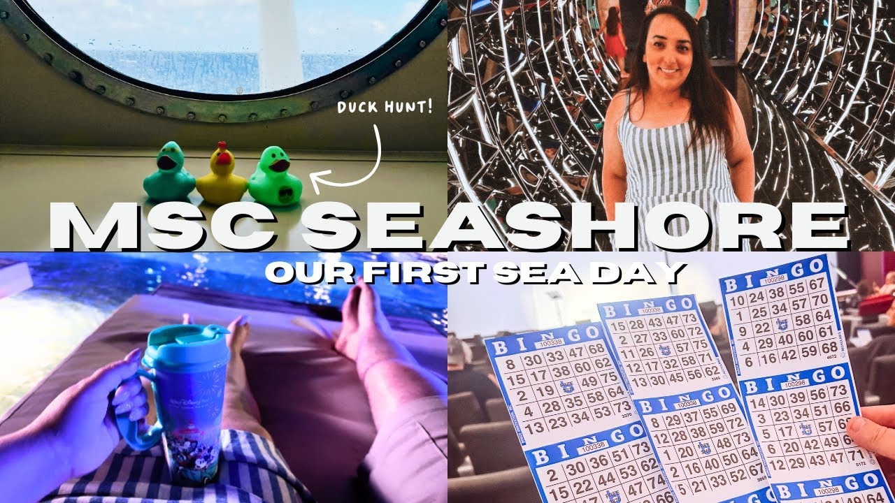 MSC Seashore Sea Day 1 🚢 | Duck Hunting, Glow Party & Cruise Fun| KarineElmo
