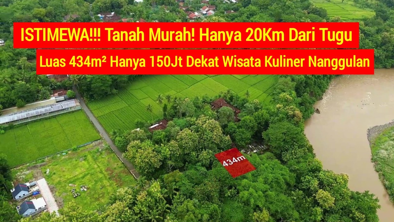 Tanah Super Murah! Hanya 20km Dari Tugu! Luas 434m² Hanya 150 Juta! Dekat Wisata Kuliner Nanggulan!
