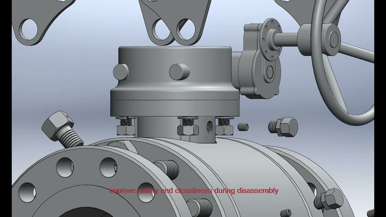 Structure,disassembly and application of  Trunnion mounted ball valve